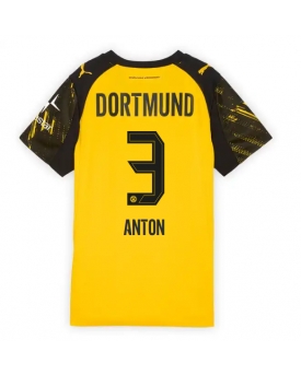 Billige Fotballdrakt Borussia Dortmund Waldemar Anton #3 Replika Hjemmedrakt Dame 2025-26 Kortermet